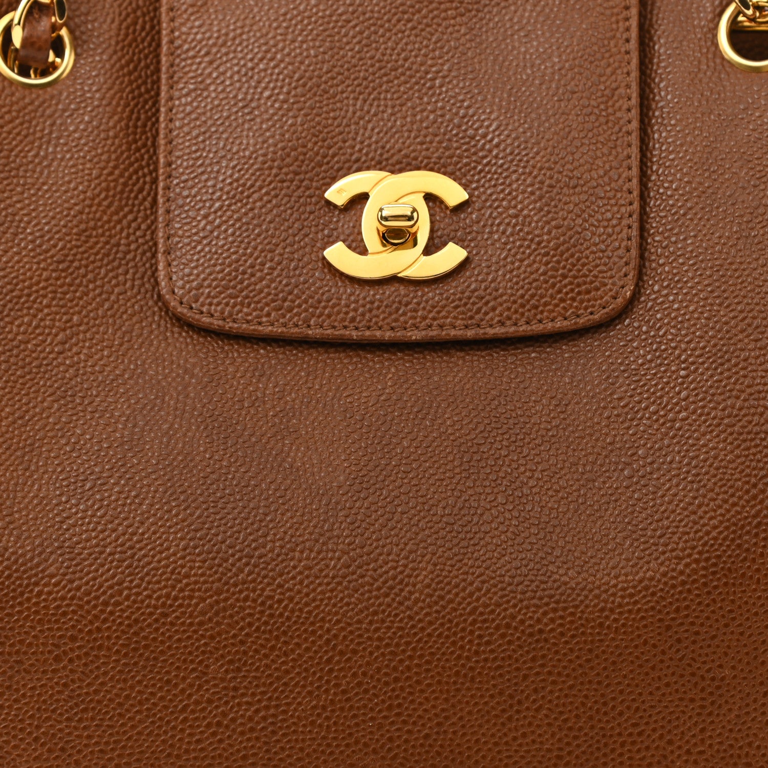 Chanel Caviar Shoulder Bag Brown 8 of 13
