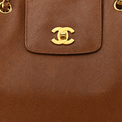 Chanel Caviar Shoulder Bag Brown 8 of 13