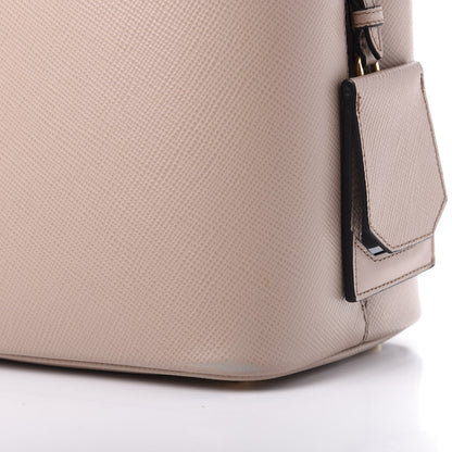 Prada Saffiano Cuir Medium Panier Bucket Bag Cipria Black 9 of 12