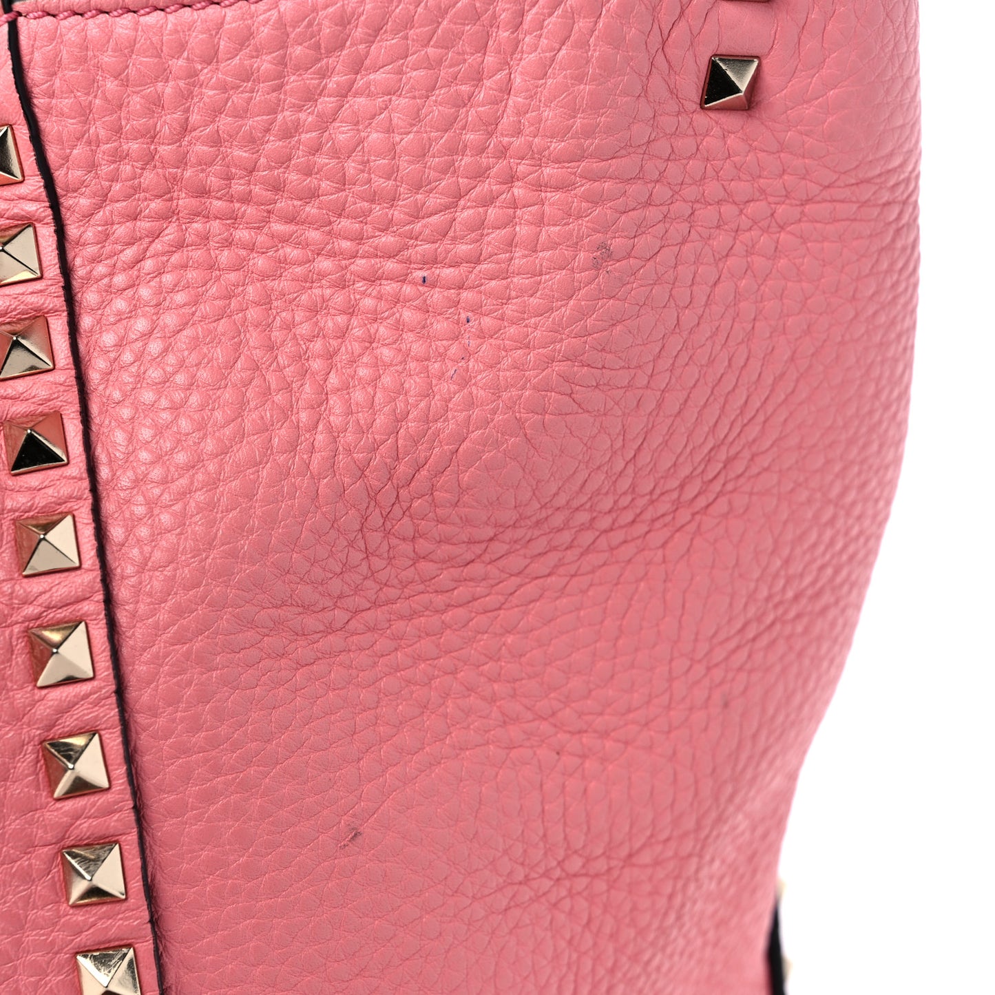 Pebbled Calfskin Medium Rockstud Tote Paradise Rose