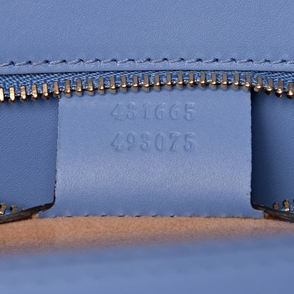Gucci Calfskin Embroidered Medium Sylvie Top Handle Bag Clear Sky Blue 7 of 10