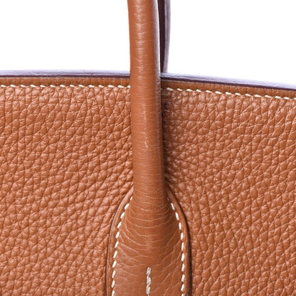 Hermes Taurillon Clemence Birkin 35 Gold 30 of 39