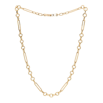 Foundrae 18K Yellow Gold Sister Hook Small Mixed Chain Necklace 16" 3 of 6