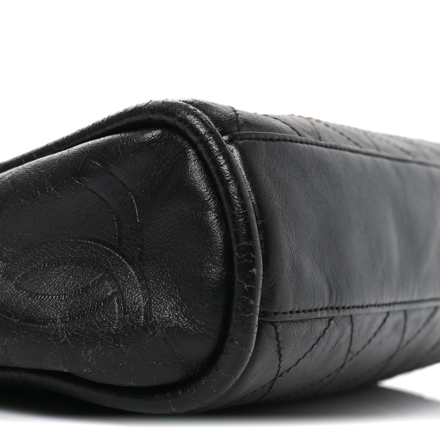 Chanel Lambskin Stitched Medium Ultimate Soft Tote Black 9 of 10