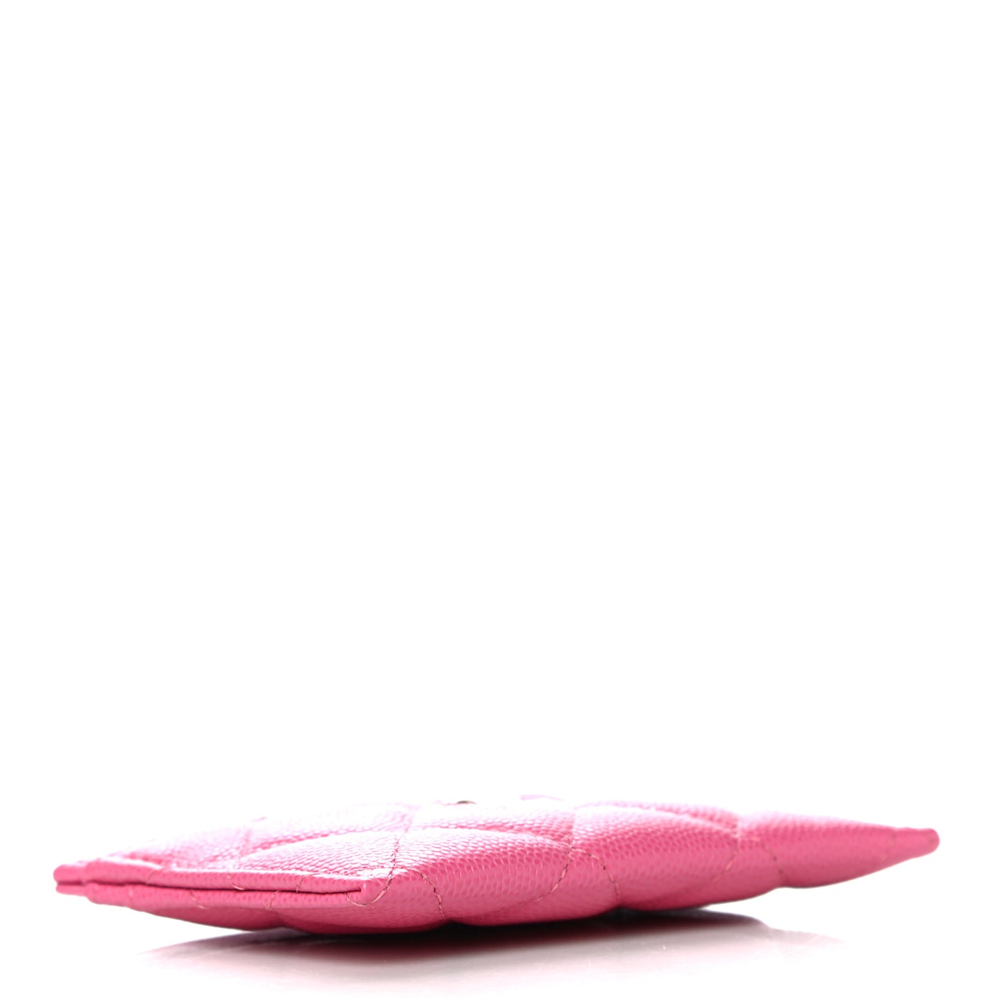 Caviar Quilted Card Holder Pink