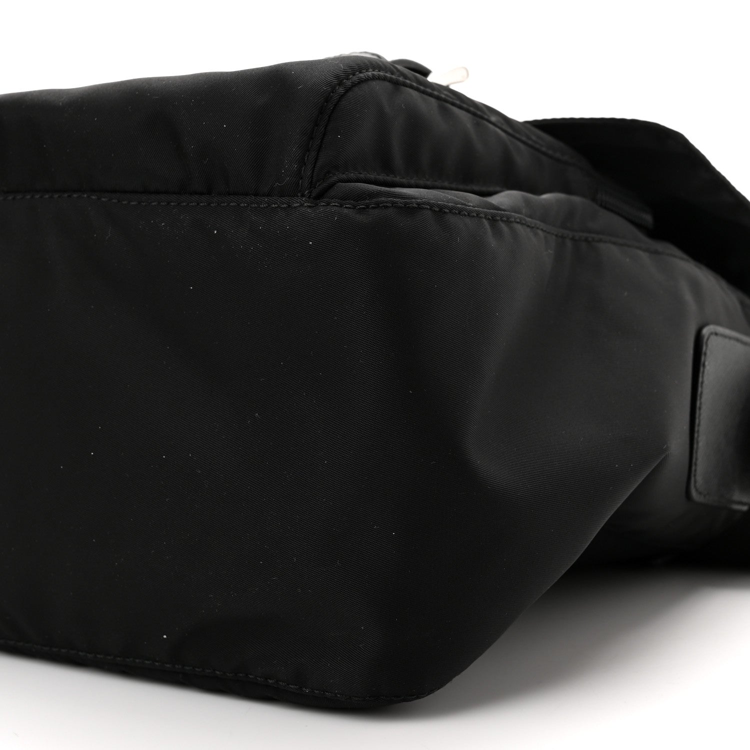 Prada Re-Nylon Vela Saffiano Pocket Double Buckle Messenger Shoulder Bag Black 8 of 8