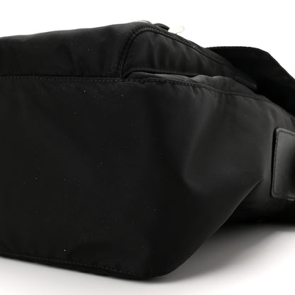 Prada Re-Nylon Vela Saffiano Pocket Double Buckle Messenger Shoulder Bag Black 8 of 8