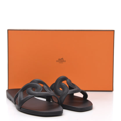 Hermes Rubber Aloha Sandals 36 Black 8 of 8