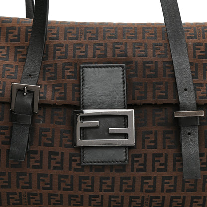 Fendi Zucchino Flap Shoulder Bag Brown 7 of 10