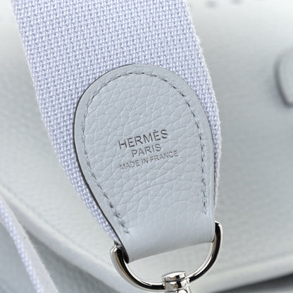 Hermes Taurillon Clemence Evelyne III PM Bleu Pale 10 of 11