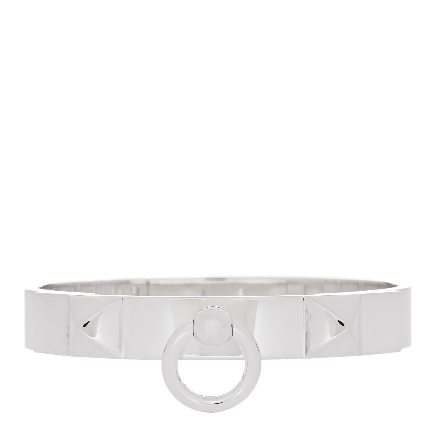 Hermes Sterling Silver PM Collier De Chien Bracelet SH 1 of 4