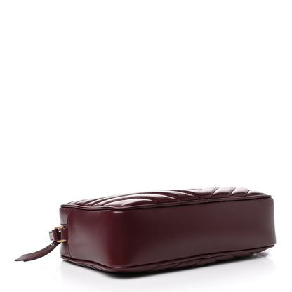Saint Laurent Calfskin Matelasse Monogram Lou Camera Bag Dark Legion Red 3 of 4