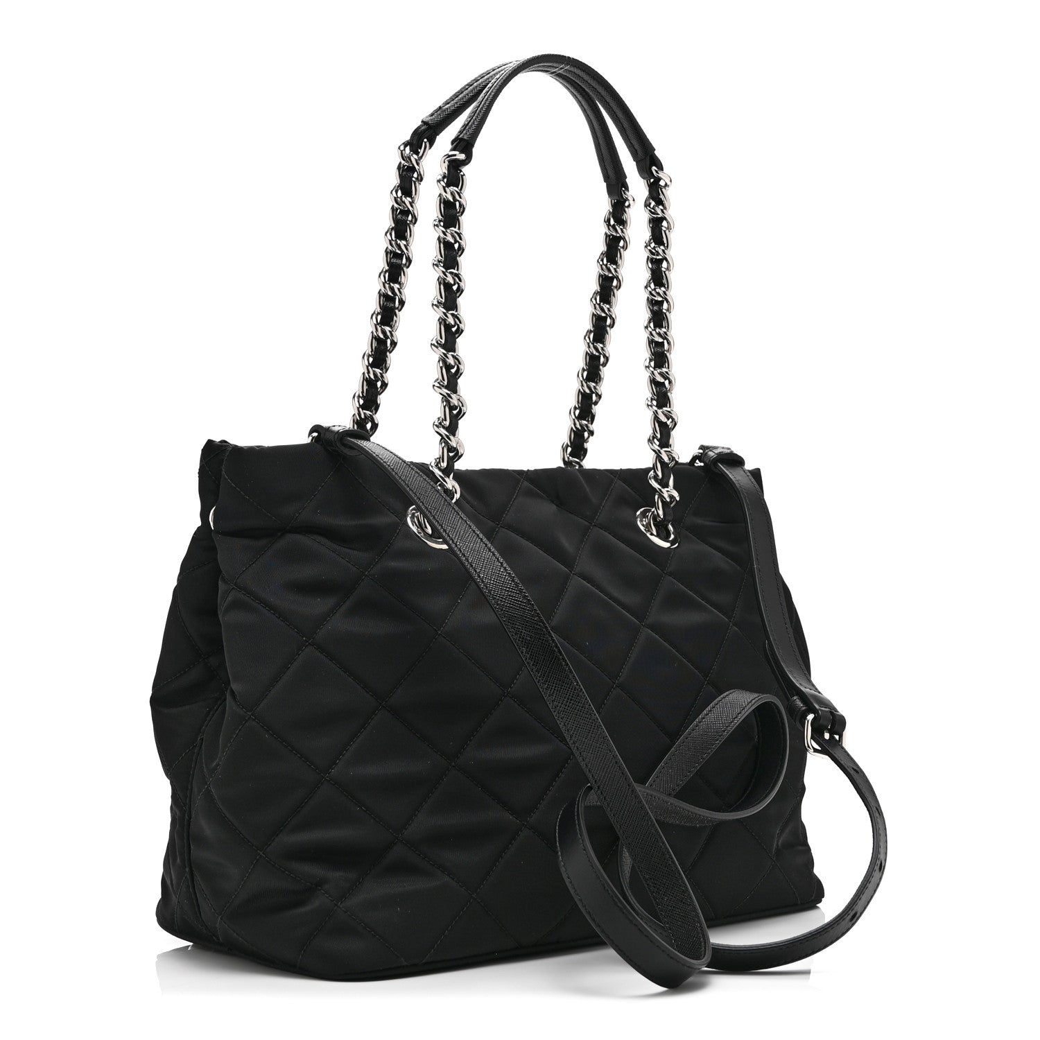Prada Nylon Tessuto Impuntu Quilted Tote Black 3 of 10