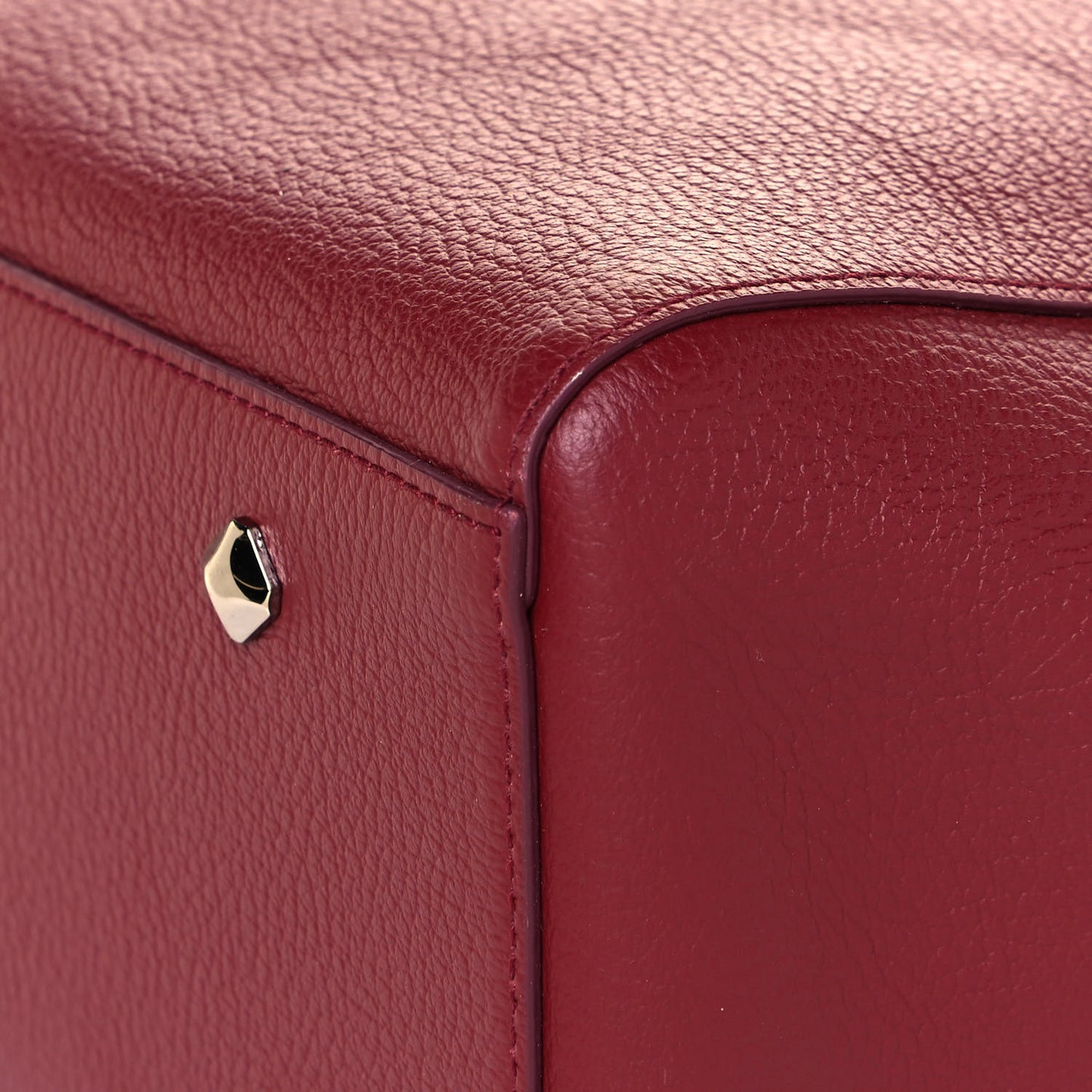 Grained Calfskin Medium Reversible Wandel Tote Ruby Tan