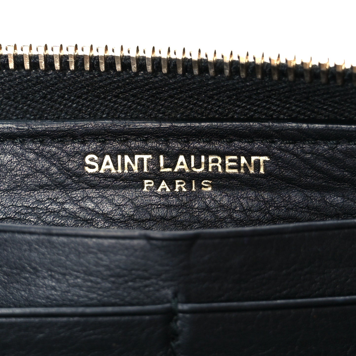 Calfskin Classic Y Ligne Zip Around Wallet Black