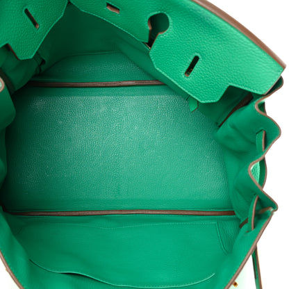 Hermes Taurillon Clemence Birkin 35 Menthe 5 of 26