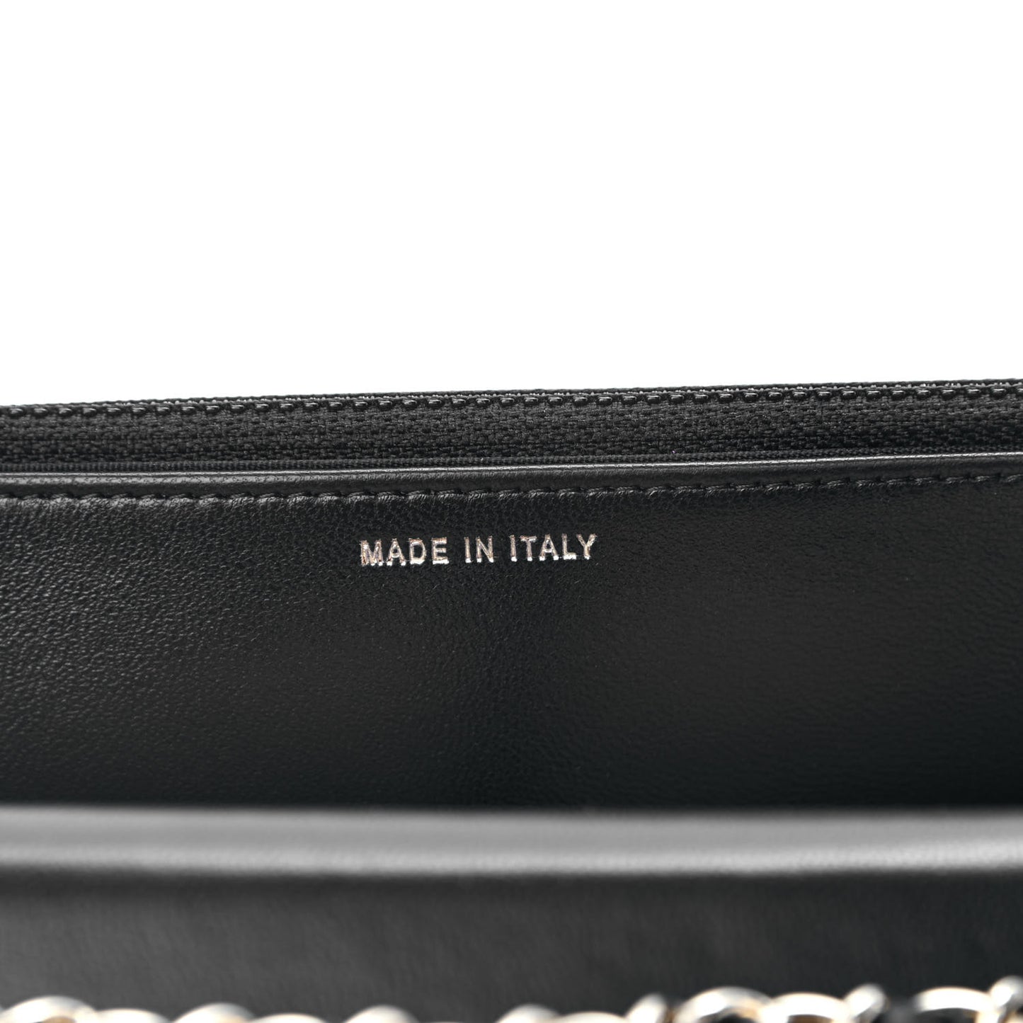 Lambskin Quilted Trendy CC Wallet On Chain WOC Black