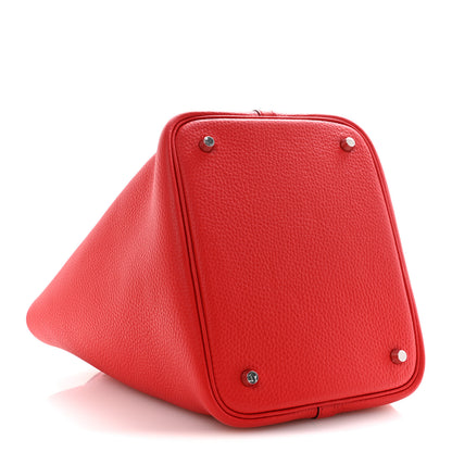 Hermes Taurillon Clemence Picotin Lock 22 MM Rouge de Coeur 4 of 11