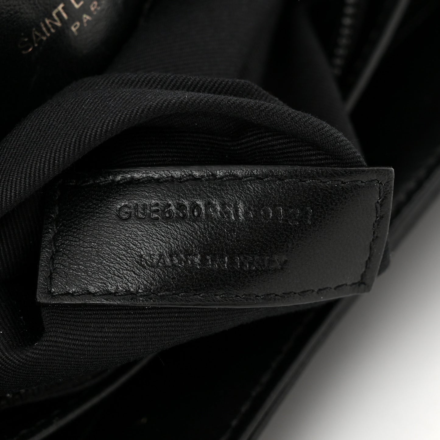 Calfskin Y Quilted Monogram Monochrome Toy Loulou Crossbody Bag Black