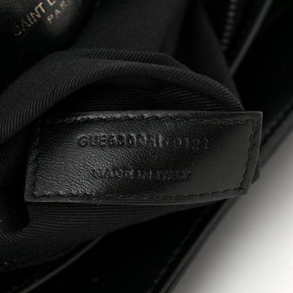 Saint Laurent Calfskin Y Quilted Monogram Monochrome Toy Loulou Crossbody Bag Black 7 of 11
