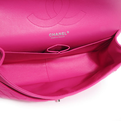 Chanel Iridescent Caviar Jumbo Double Flap Hot Pink 6 of 9