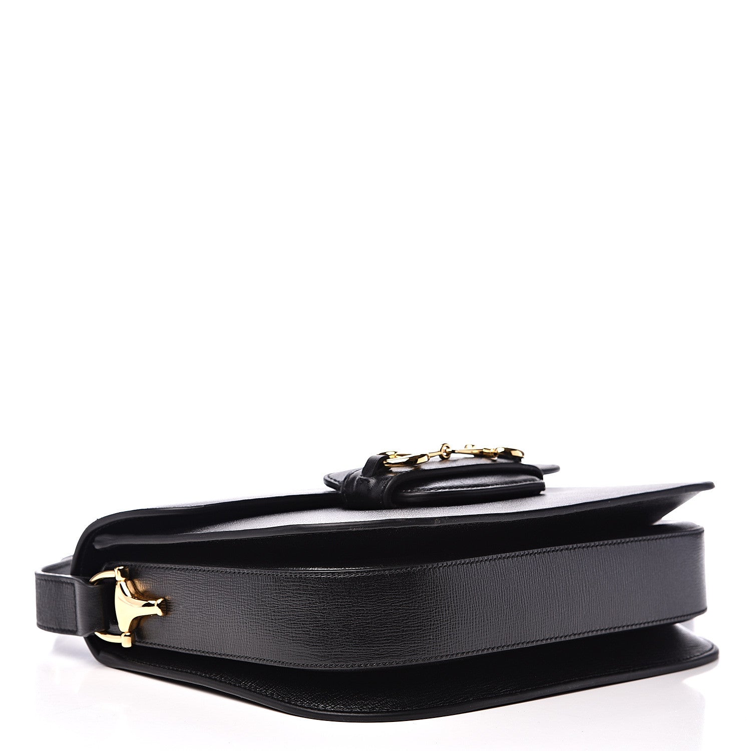 Gucci Azalea Calfskin Horsebit 1955 Shoulder Bag Black 3 of 11