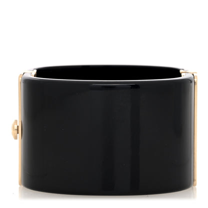 Chanel Resin Pearl CC Cuff Black 3 of 5