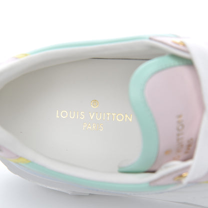 Louis Vuitton Monogram Embossed Lambskin Time Out Sneakers 40 Light Blue Pastel 6 of 9