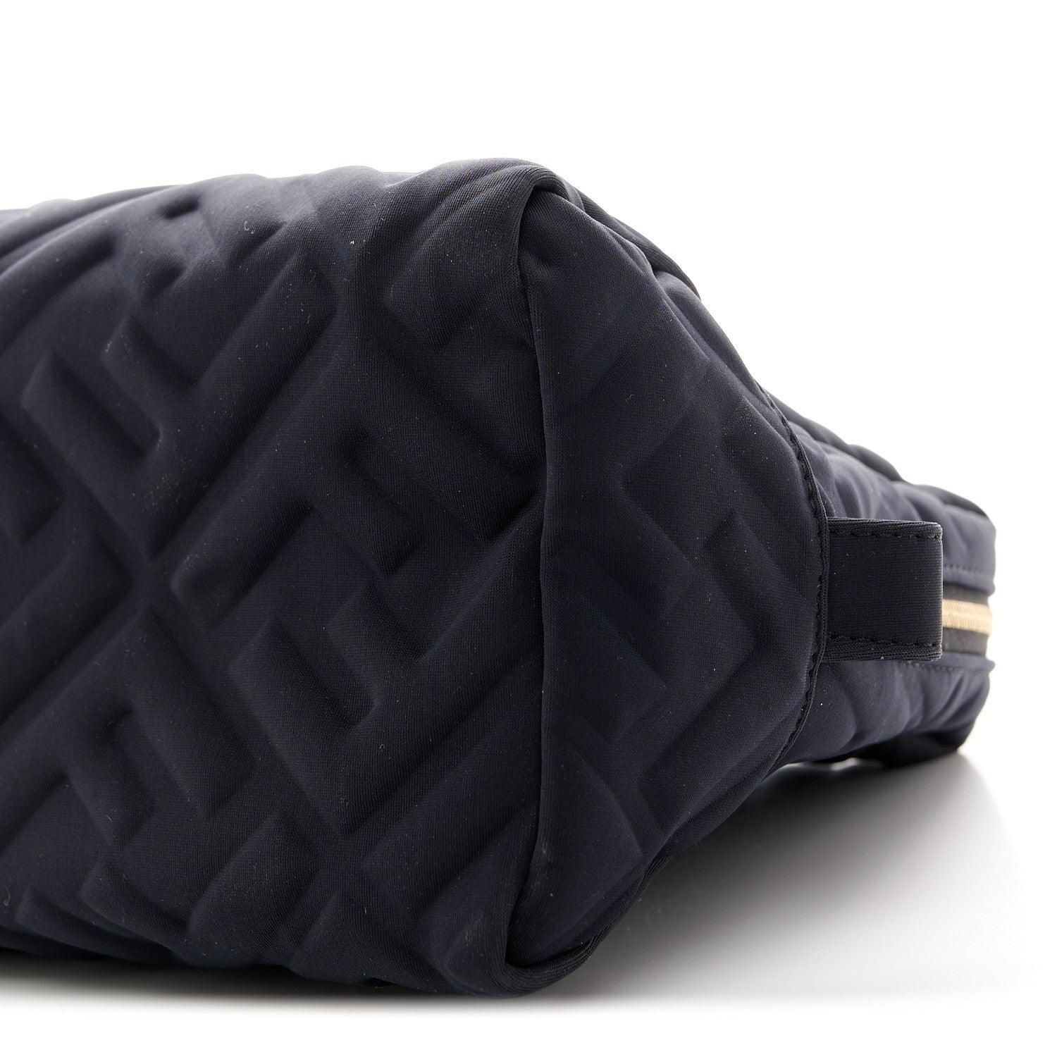 Fendi Lycra FF Embossed Medium Trapezoid Beauty Pouch Black 9 of 9