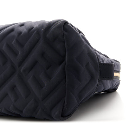 Fendi Lycra FF Embossed Medium Trapezoid Beauty Pouch Black 9 of 9