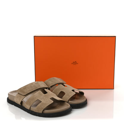 Hermes Suede Goatskin Chaine d'Ancre Womens Chypre Sandals 36 Beige Sable 10 of 10