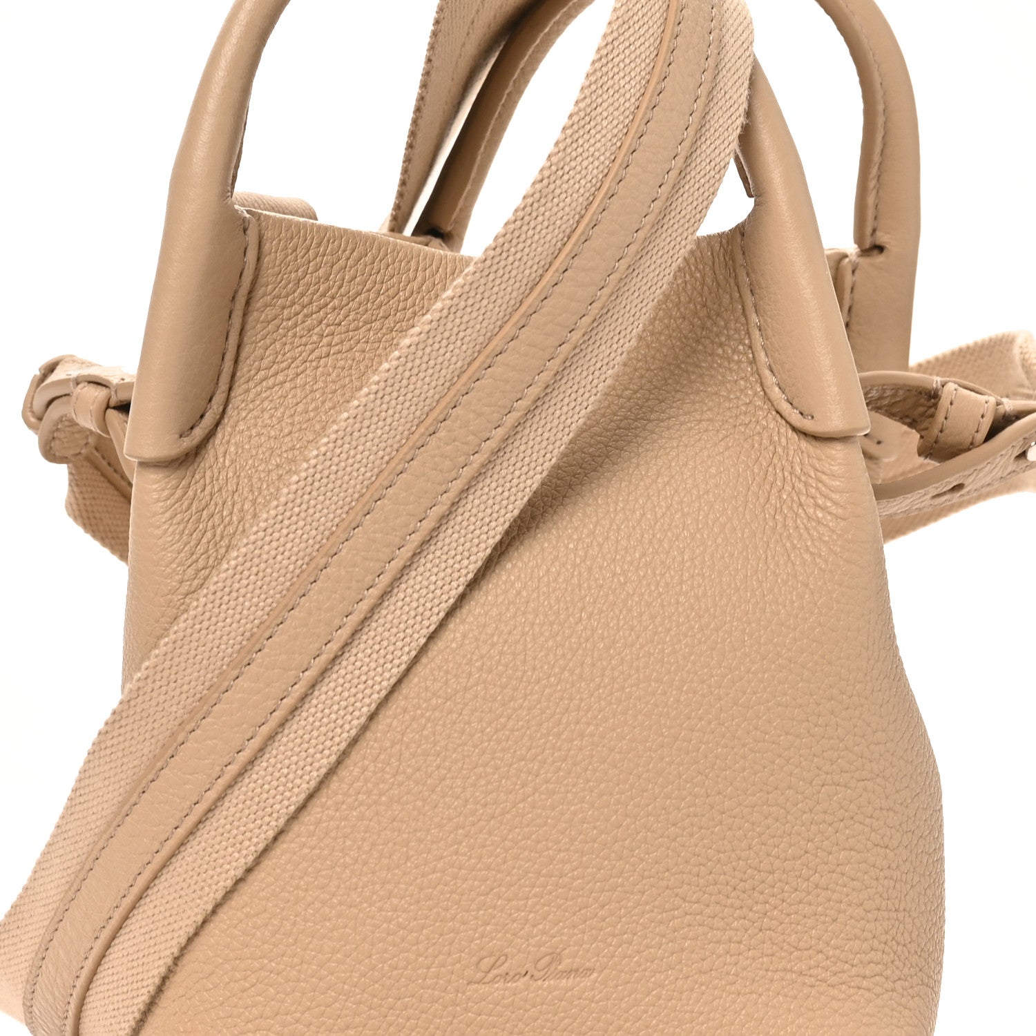 Loro Piana Grained Calfskin Micro Bale Bag Light Mastic 7 of 9