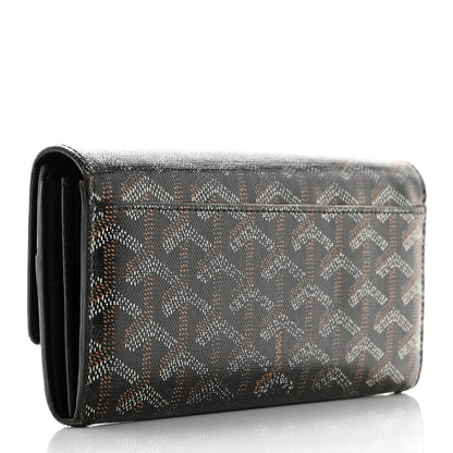 Goyard Goyardine Varenne Long Wallet Black 3 of 15