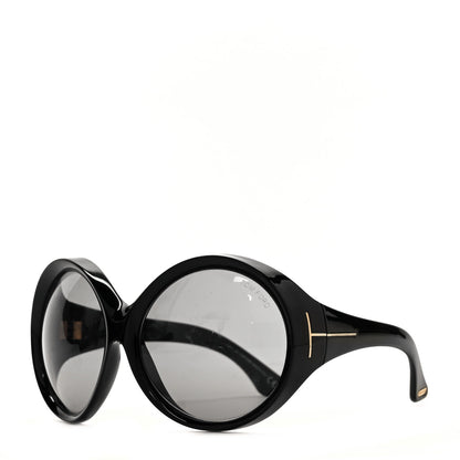 Tom Ford Ali Oversized Round Sunglasses Black 1 of 8
