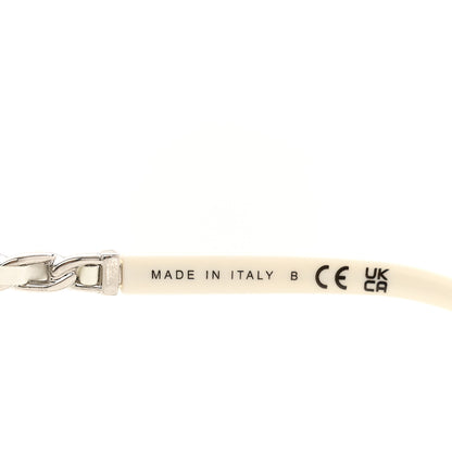 Chanel Acetate Metal Lambskin Square Chain Sunglasses 5210-Q-A White 4 of 7