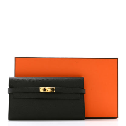 Hermes Epsom Kelly Longue Wallet Black 10 of 10