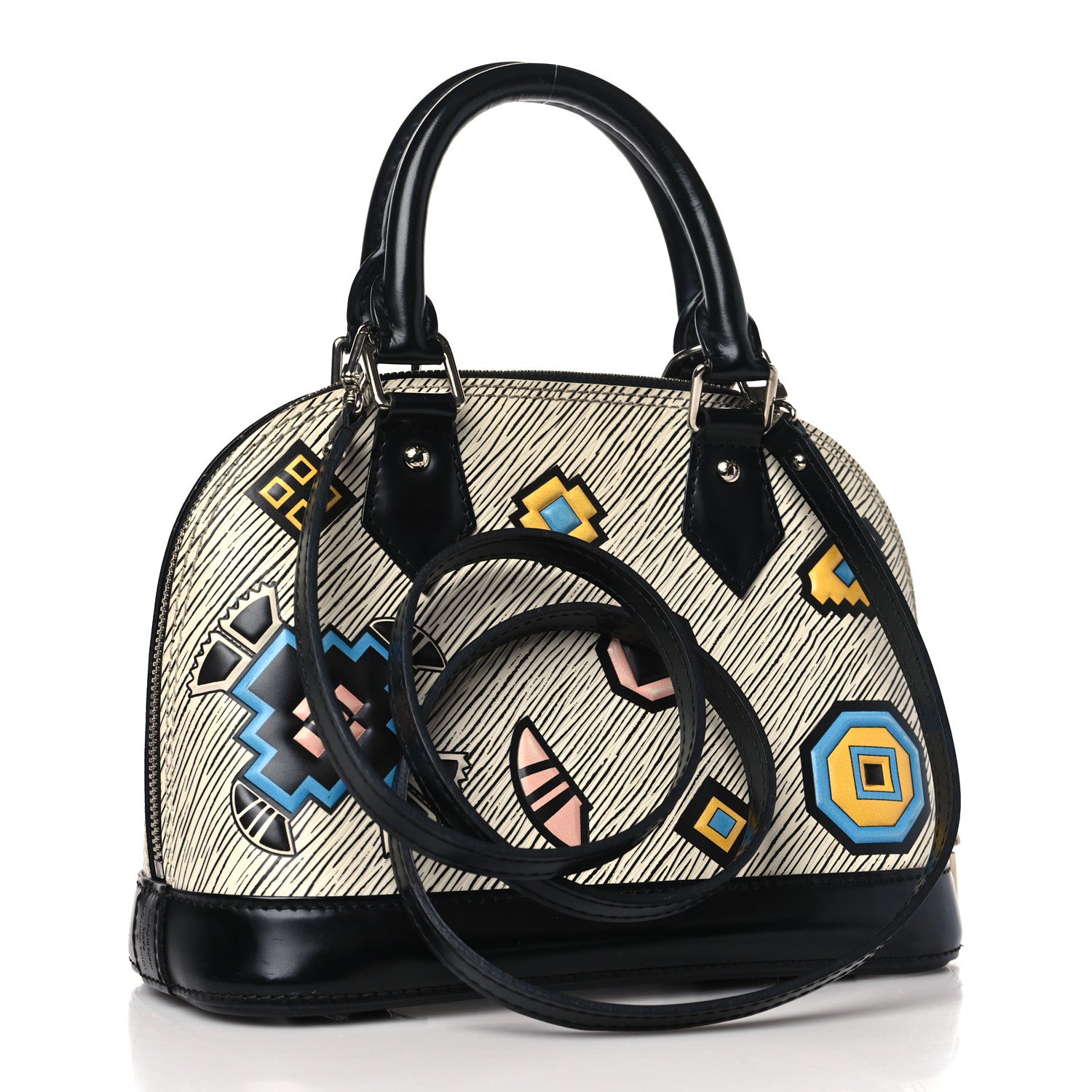 Louis Vuitton Epi Azteque Alma BB White 3 of 9