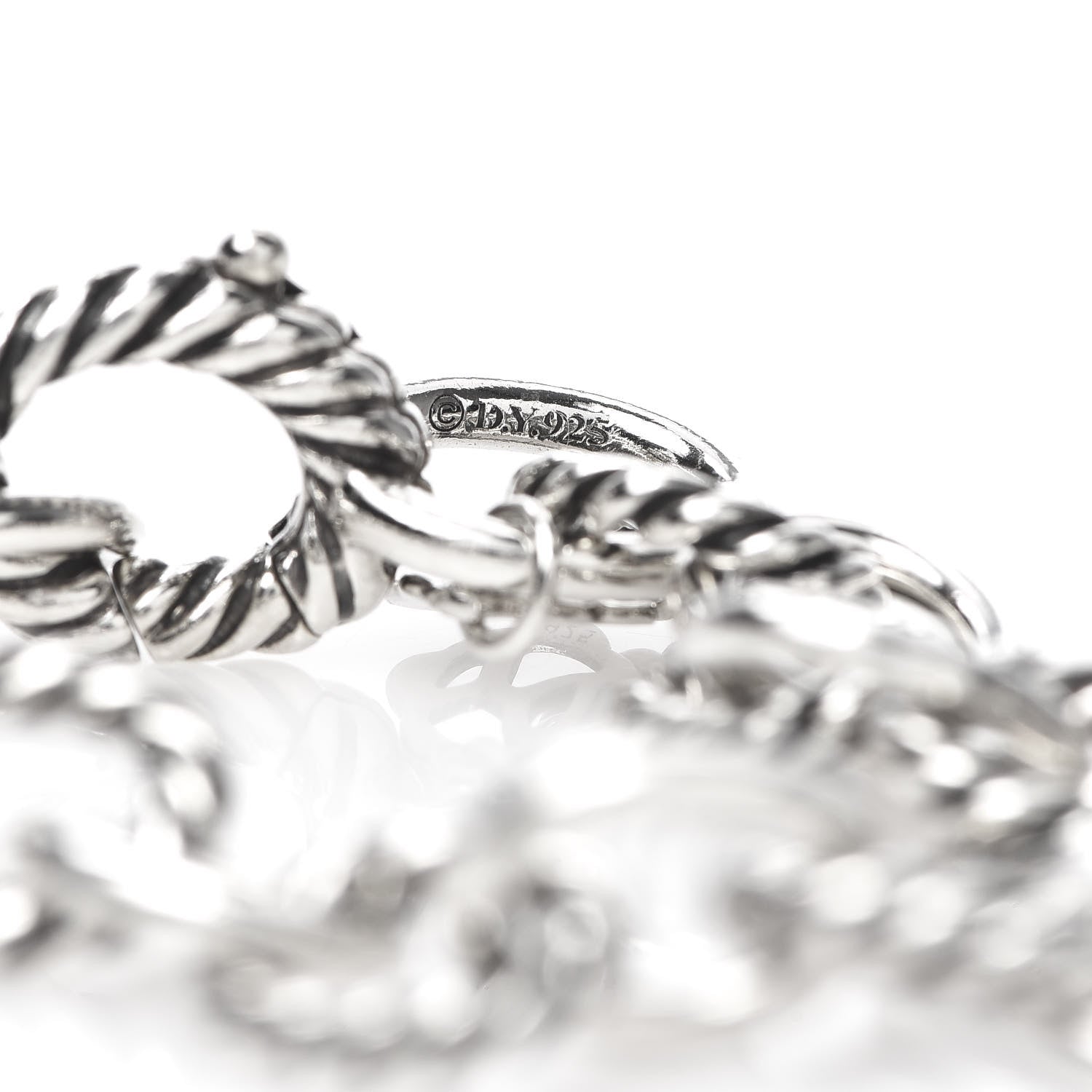 David Yurman Sterling Silver 10mm Medium Oval Link Bracelet 4 of 4