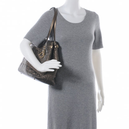 Christian Dior Coated Canvas Cannage Medium Panarea Tote Bronze 2 of 8