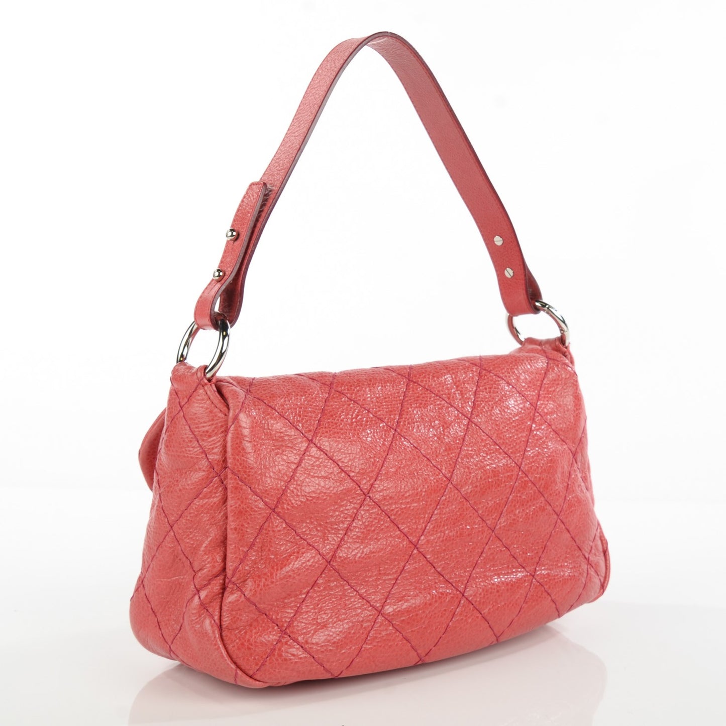 Glazed Calfskin On The Road Flap Red