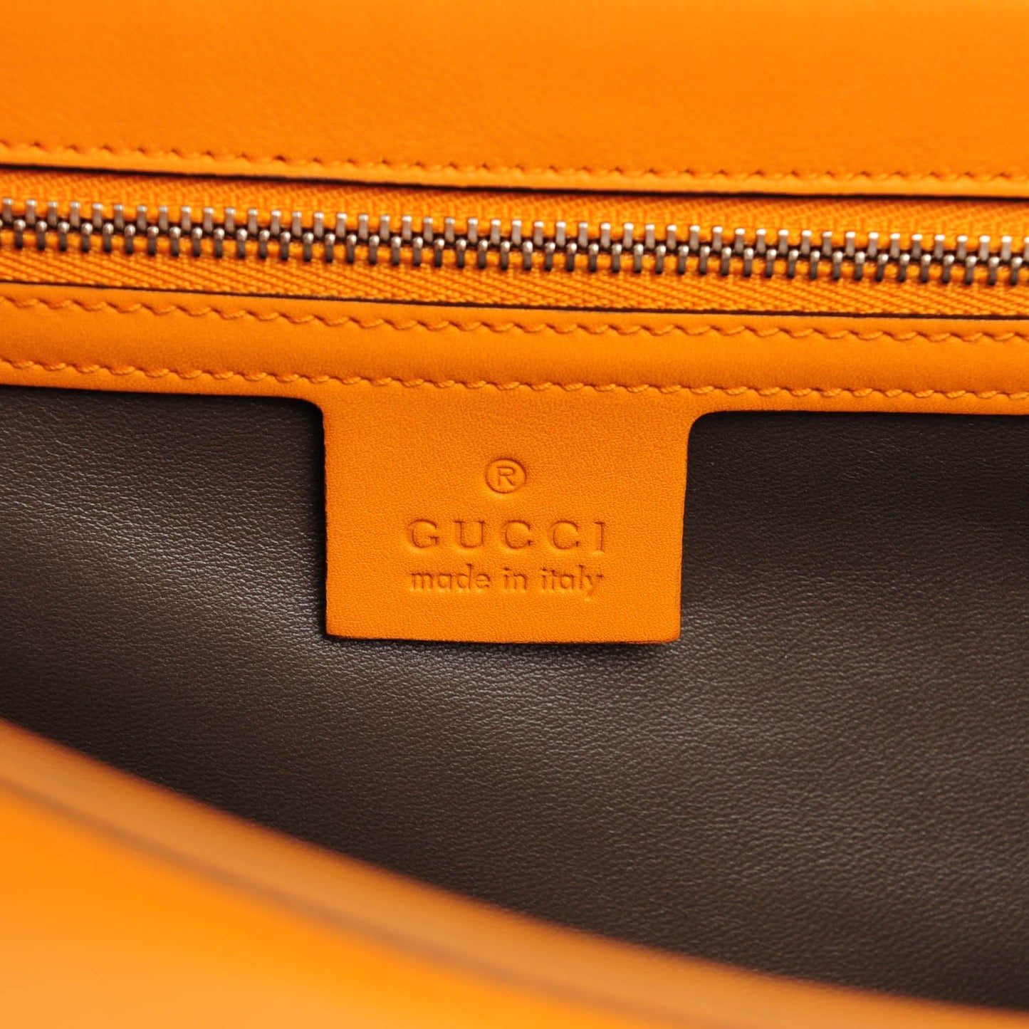 Moon Calfskin Medium Interlocking Shoulder Bag Curcuma