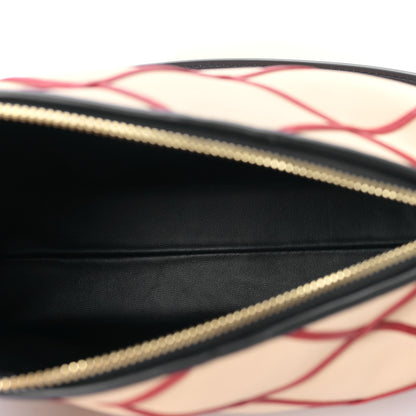 Louis Vuitton Lambskin Malletage Side Trunk MM Beige Red 5 of 8