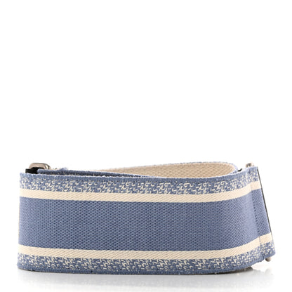 Christian Dior Canvas Embroidered Shoulder Strap Light Blue 2 of 8