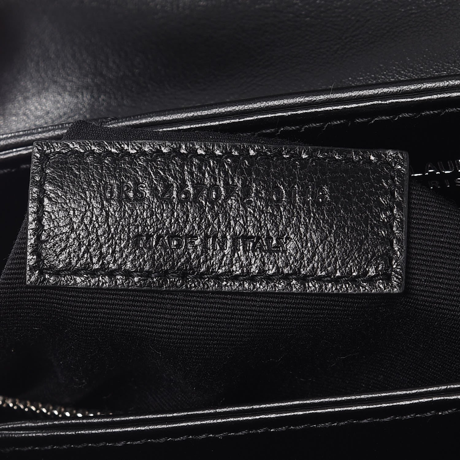Saint Laurent Calfskin Y Quilted Monogram Toy Loulou Crossbody Bag Black 8 of 9