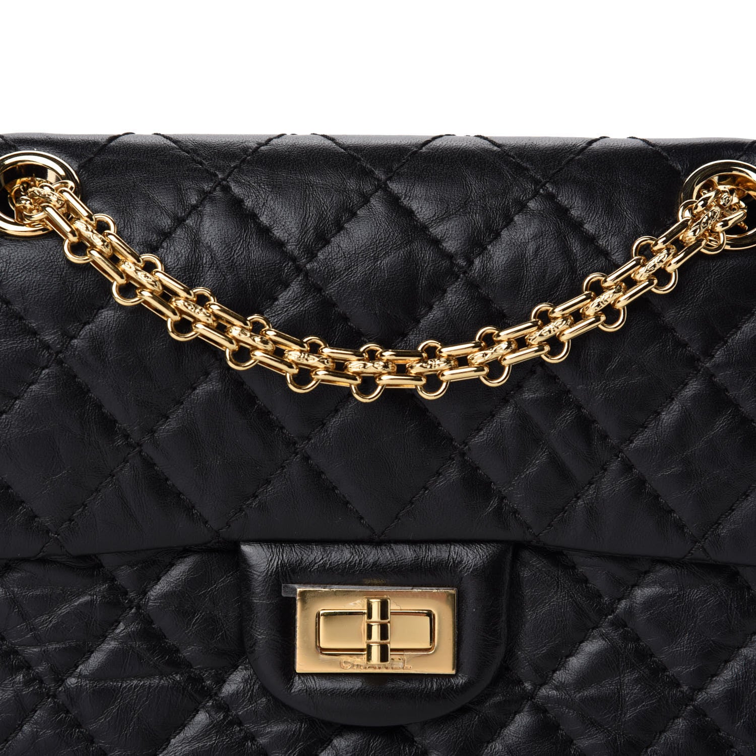 Chanel Aged Calfskin Quilted 2.55 Reissue Mini Flap Black 11 of 11