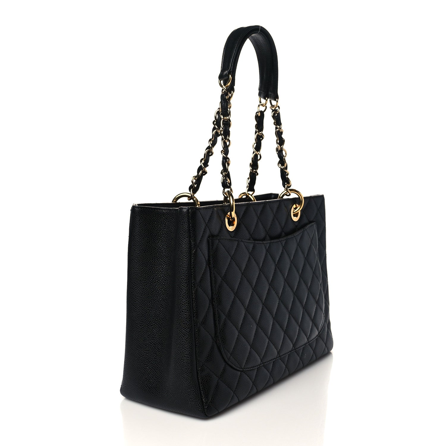 Chanel Caviar Quilted Grand Shopping Tote GST Black 3 of 10