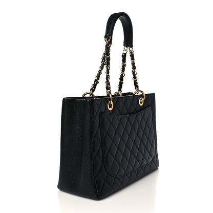Chanel Caviar Quilted Grand Shopping Tote GST Black 3 of 10