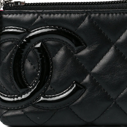 Chanel Calfskin Quilted Cambon Key Pouch Black 9 of 13