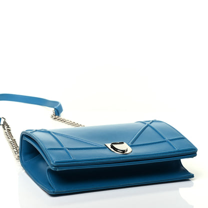 Christian Dior Grained Calfskin Medium Diorama Flap Bag Bleu De Minuit 3 of 4