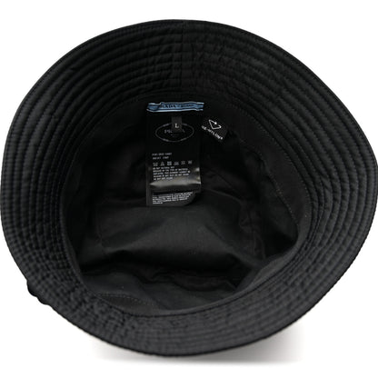 Prada Re-Nylon Metal Triangle Logo Sequin Floral Embellished Bucket Hat L Black 7 of 8